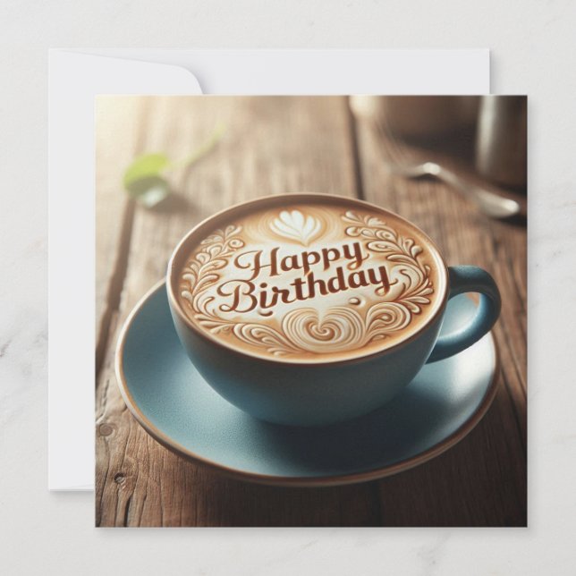 Coffee Lover birthday card  (Devant)
