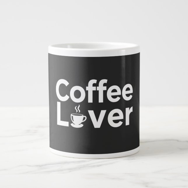 Coffee Lover Bold Typography Mug - Minimalist Blac (Devant)