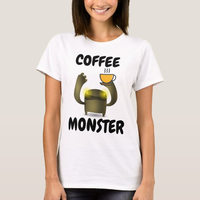 COFFEE MONSTER T-shirts amusants (Devant)