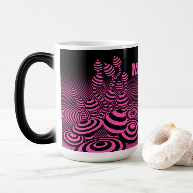 Coffee Mug Magic Mushroom morphing géométrique. (Avec donut)