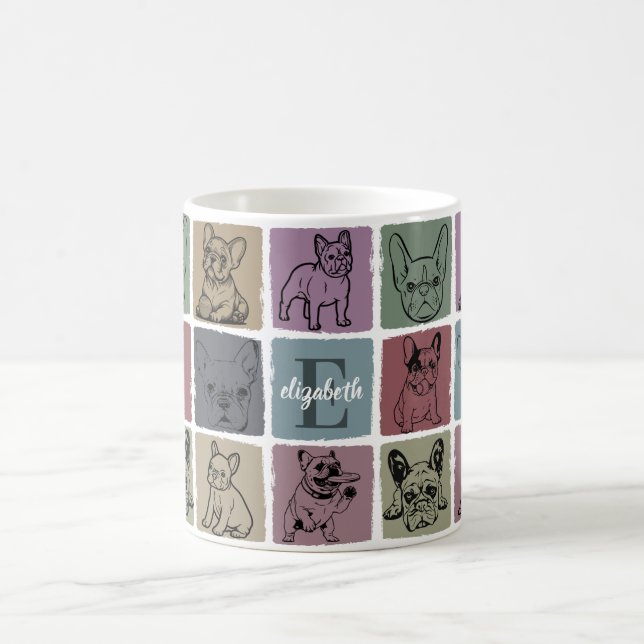 Coffee Mug Personalized Retro French Bulldog Gift (Centre)