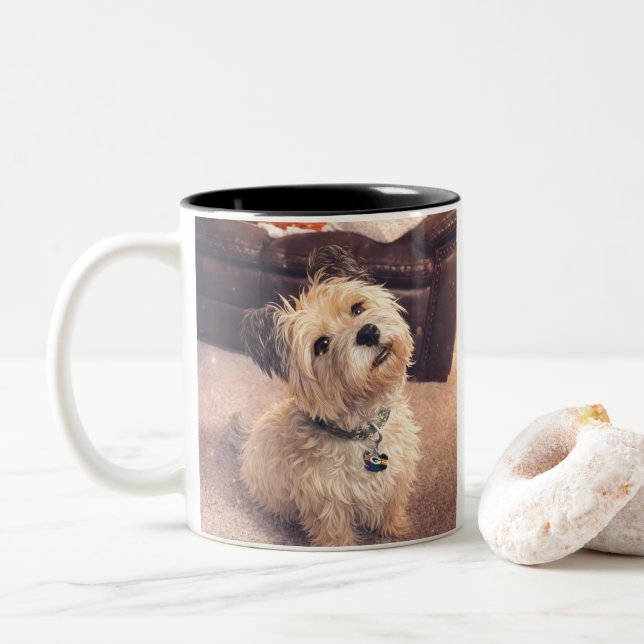 Coffee Mug –Waiting Puppy  Design (Avec donut)