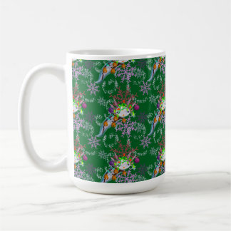 coffee mug with festive axolotl