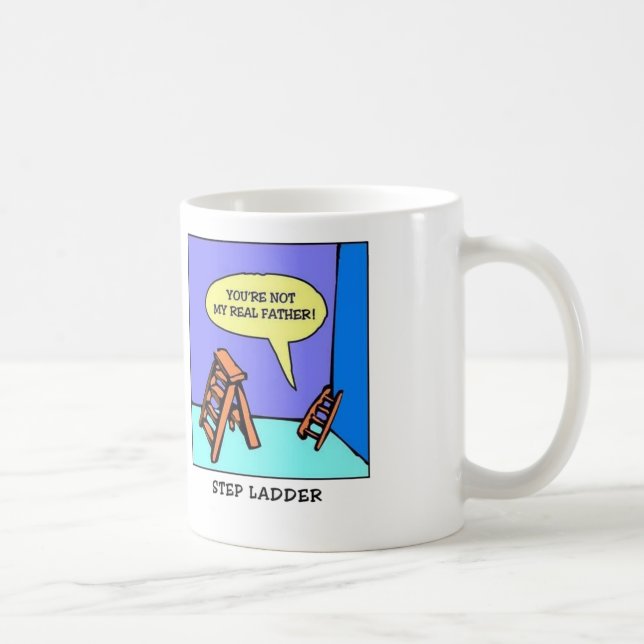Coffee Mug With Hilarious Pun (Step Ladder) (Droite)
