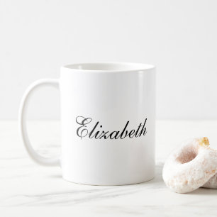 Coffee Mugs Modèle Script Ajouter Votre Nom