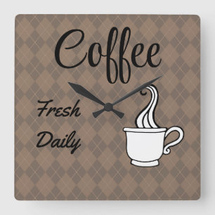 Coffee Shop Sign Wall Horloge Cuisine Cadeau