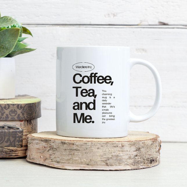 Coffee, Tea, and Me – Minimalist Statement Mug (Créateur téléchargé)