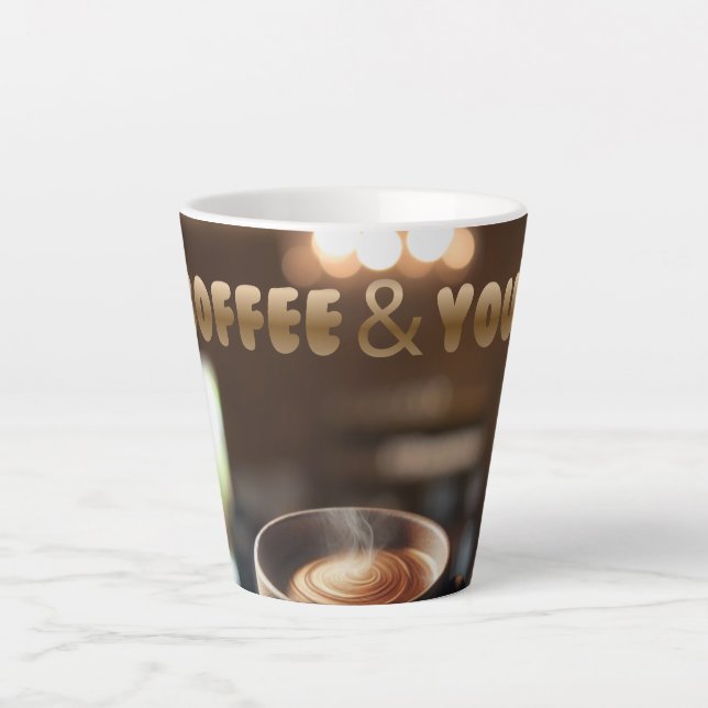 Coffee & You Latte Mug – Cozy Café Aesthetic Gift  (Devant)