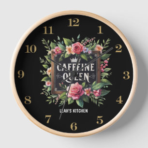 Coffeecore Horloge Café Mèmes Barista Chalkboard