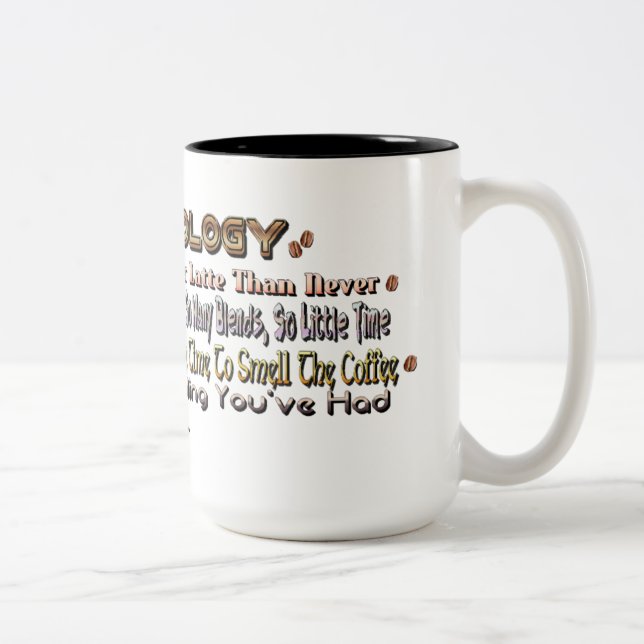 Coffeologie Citations de café Humour Mug (Droit)