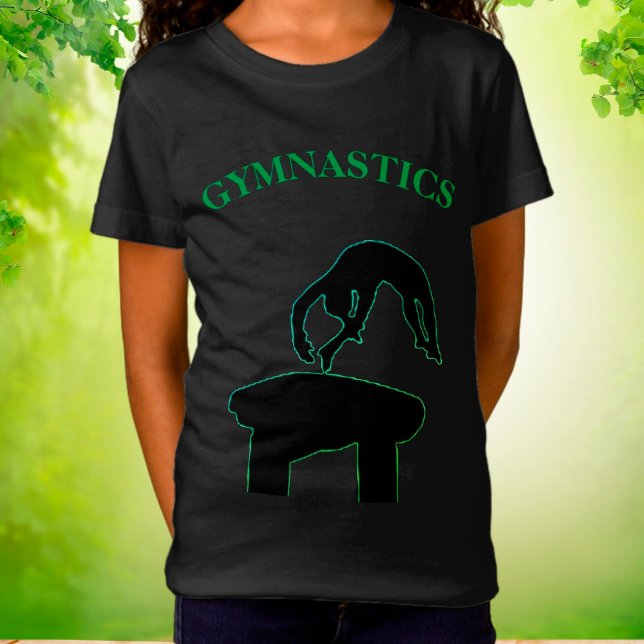 Coffre de gymnastique avec nom Girls T-shirt (Créateur téléchargé)