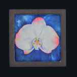 Coffret A Bijoux Elégante orchidée d'aquarelle blanche rose<br><div class="desc">Elégante orchidée d'aquarelle blanche rose</div>