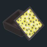 Coffret A Bijoux Motif d'aquarelle des tournesols<br><div class="desc">Tournesols peints à l'aquarelle,  motif fait dans Photoshop.</div>