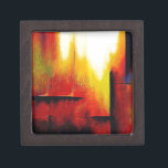 Coffret A Bijoux Tableau Abstrait de Hizli<br><div class="desc">Tableau Abstrait en rouge,  jaune et noir par Serdar Hizli</div>