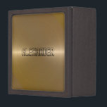 Coffret A Bijoux Texture métallique en or monogramme en acier inoxy<br><div class="desc">Tons or monogramme texture métallique,  look acier inoxydable (image de métal). monogramme personnalisable et optionnel.</div>