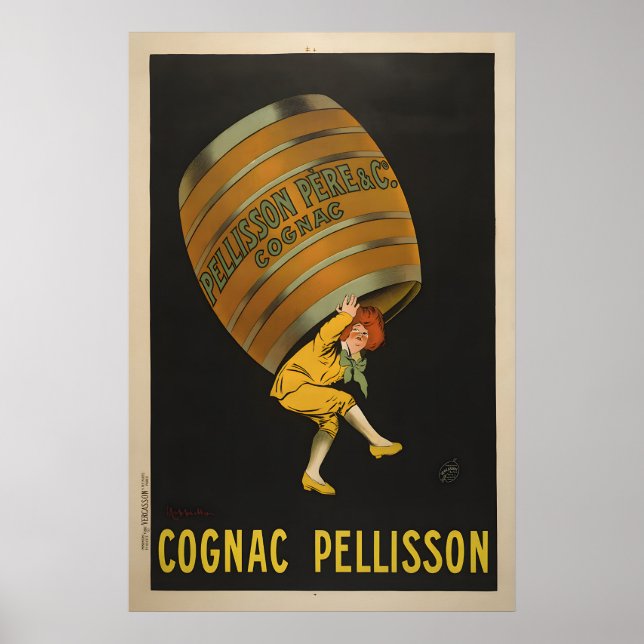 Cognac Pellisson Vintage Poster - Cappiello Poster (Devant)