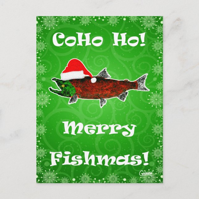 CoHo Ho!  Fishmas sur Green - Carte postale (Devant)