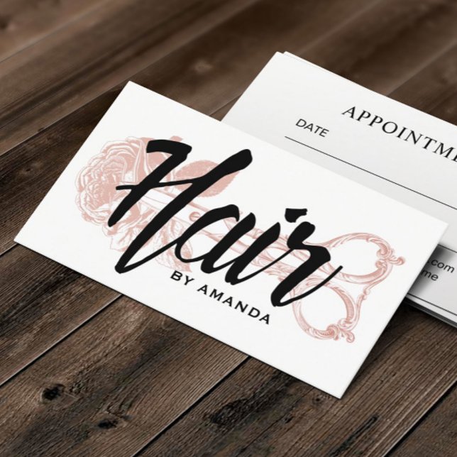 Coiffeur Ciseaux Vintage & Rose Rendez-vous (Créateur téléchargé)