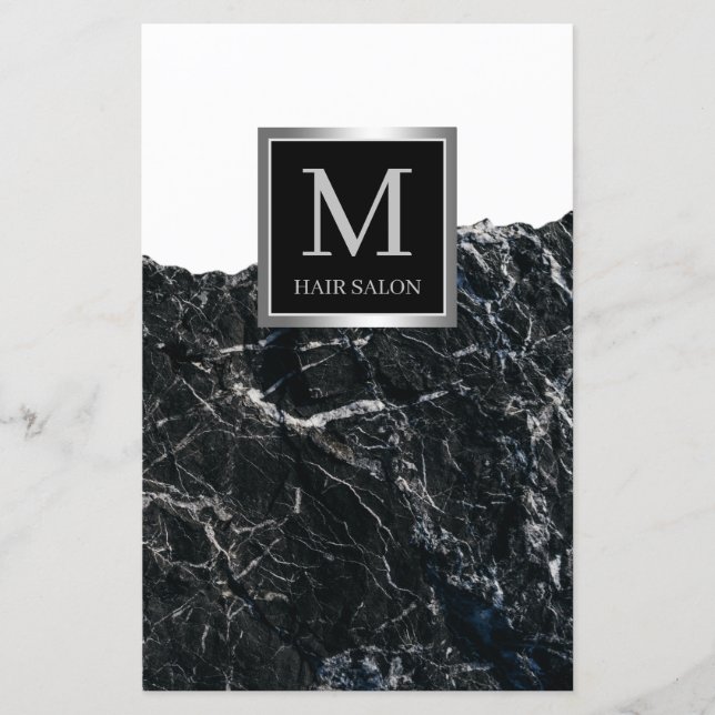 Coiffeur design noir argent (Devant)