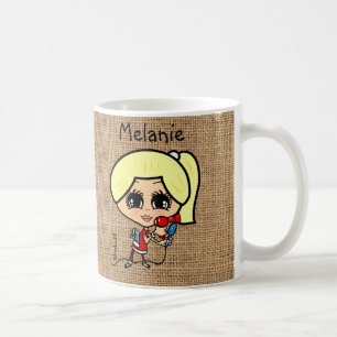 Coiffeur personnalisé Mug Caricature blonde