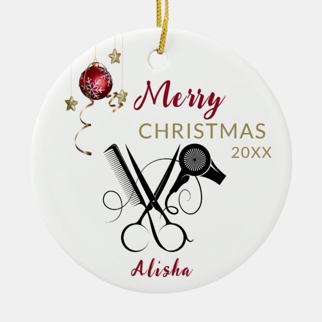 Coiffeur Salon professionnel Ornement en céramique (Devant)