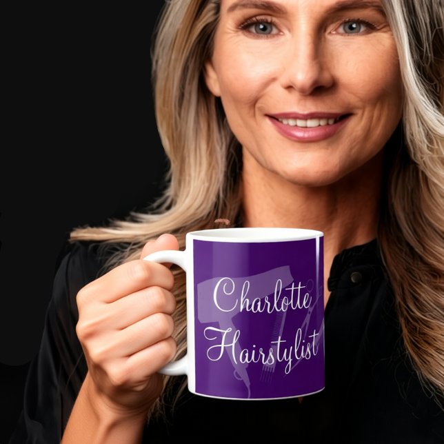 Coiffeur tendance Monogram Conception de Mugs de c (Créateur téléchargé)