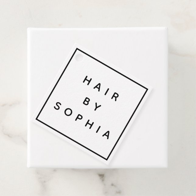 Coiffeuse élégant logo étiquette d'entreprise (En situation)