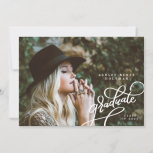 Coin amusant Faire-part de graduation de script