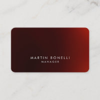 Coin arrondi rouge foncé Carte de visite élégant