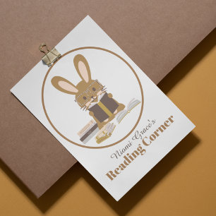 Coin lecture Animal Theme Livre Nook Poster