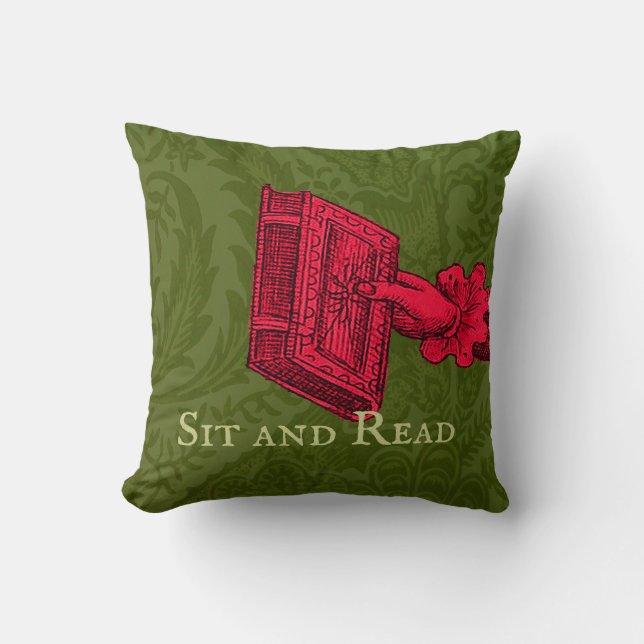 Coin lecture, Librairie, bibliothèque, Coussin Ver (Recto)