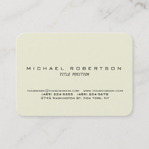 Coin Rond Beige Minimaliste Chubby Carte de visite