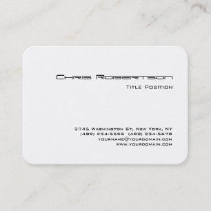 Coin rond noir blanc Carte de visite Chubby