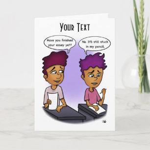 Coincé Dans La Carte De Voeux Au Crayon