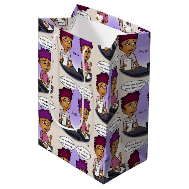 Coincé dans le sac cadeau au crayon (Devant Angle)