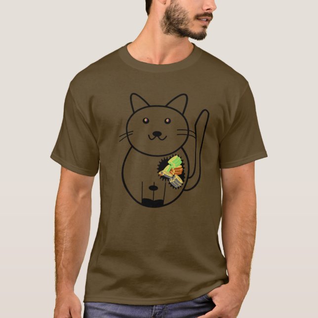 Coins-CAT sur des T-shirts Canva foncé (Devant)