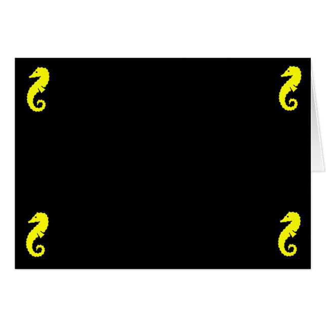 Coins de l'hippocampe 4 de Glow_Yellow d'océan (Devant horizontal)