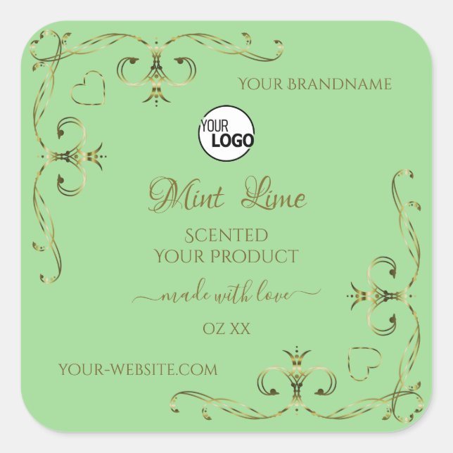 Coins or ornemental Sage Produit Logo Étiquette (Devant)