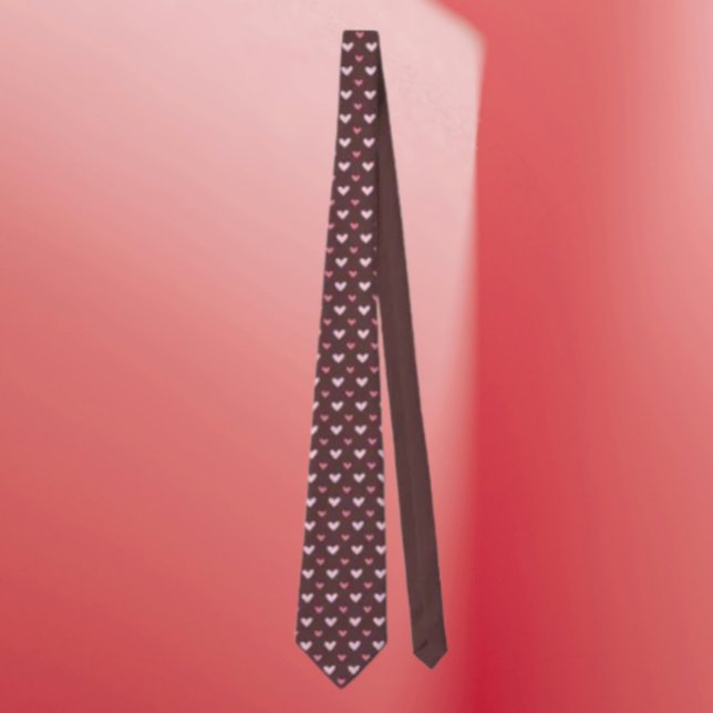 Col cravate à motif Cœur - Cœurs roses (Créateur téléchargé)