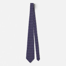 Col cravate à motif géométrique violet foncé moder