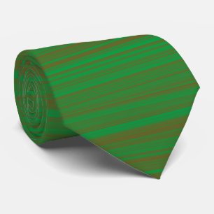 Col cravate à motif rayé vert marron