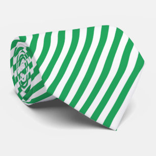 Col cravate à motif rayure vert marron
