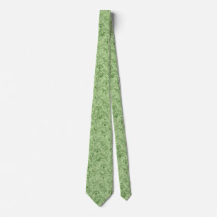 Col cravate à motif vert