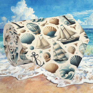 Col cravate à thème nautique moderne du milieu du