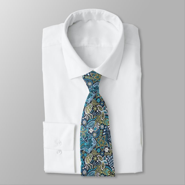 Col cravate abstrait pour hommes (Attaché)