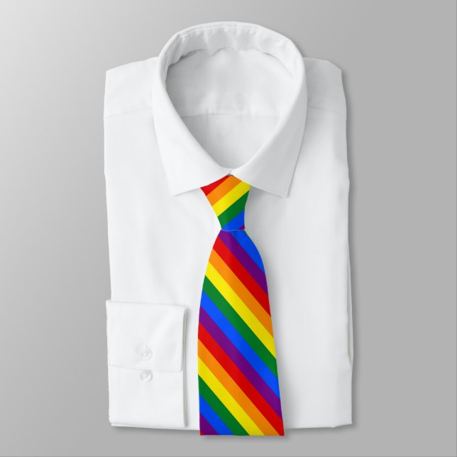 Col cravate arc-en-ciel LGBT Fierté (Attaché)