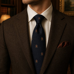 Col cravate armoiries de domaine Navy Mariage Lu