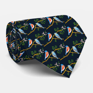 Col cravate bleu foncé personnalisé Bluebirds