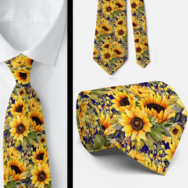 Col cravate de bureau décontracté | Tournesols de  (Créateur téléchargé)