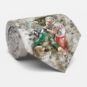 Col cravate de football de style vintage patriotiq
